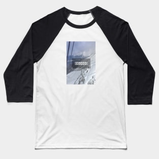 snowy mountains - logo Baseball T-Shirt